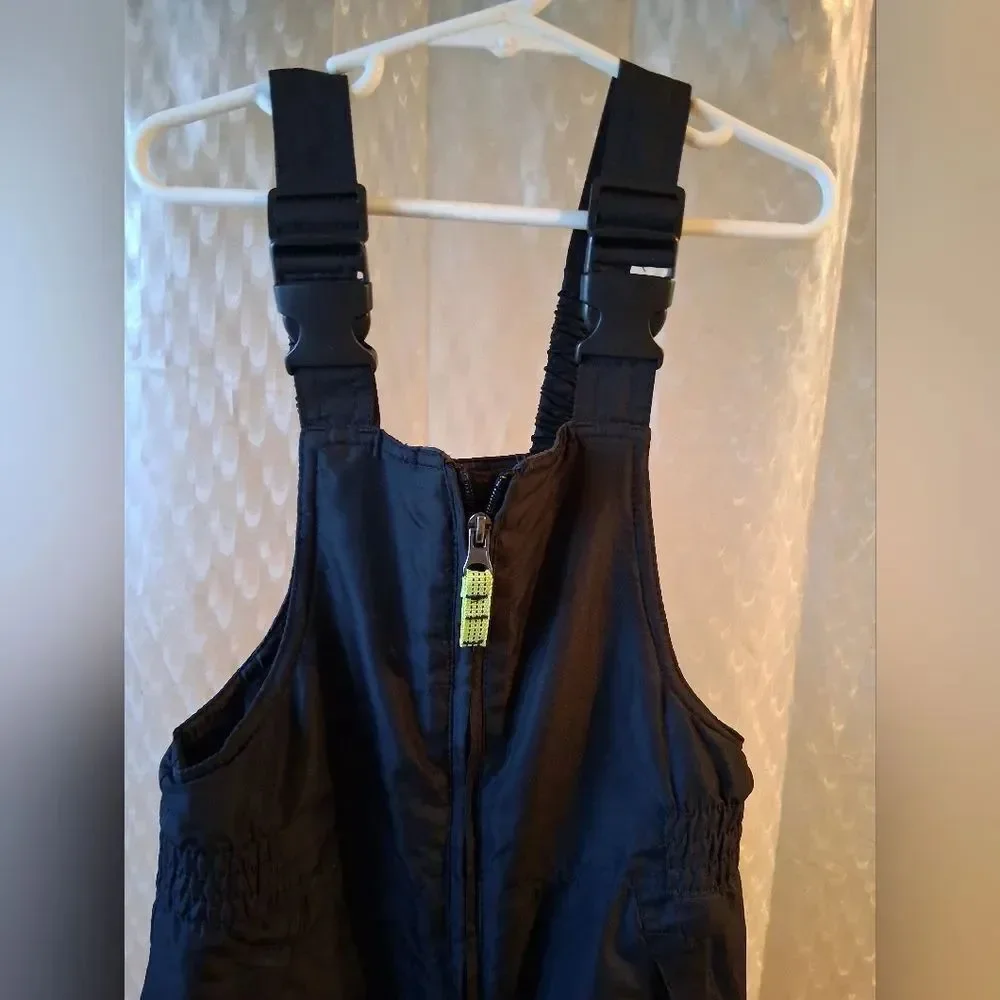 Champion Kids Black Snow Bib with Neon Accents Size XS (4-5)